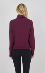 Cozy Waffle Meadowlark Funnel Neck Pullover - 90 Degree by Reflex