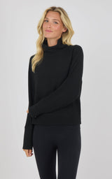 Cozy Waffle Meadowlark Funnel Neck Pullover - 90 Degree by Reflex