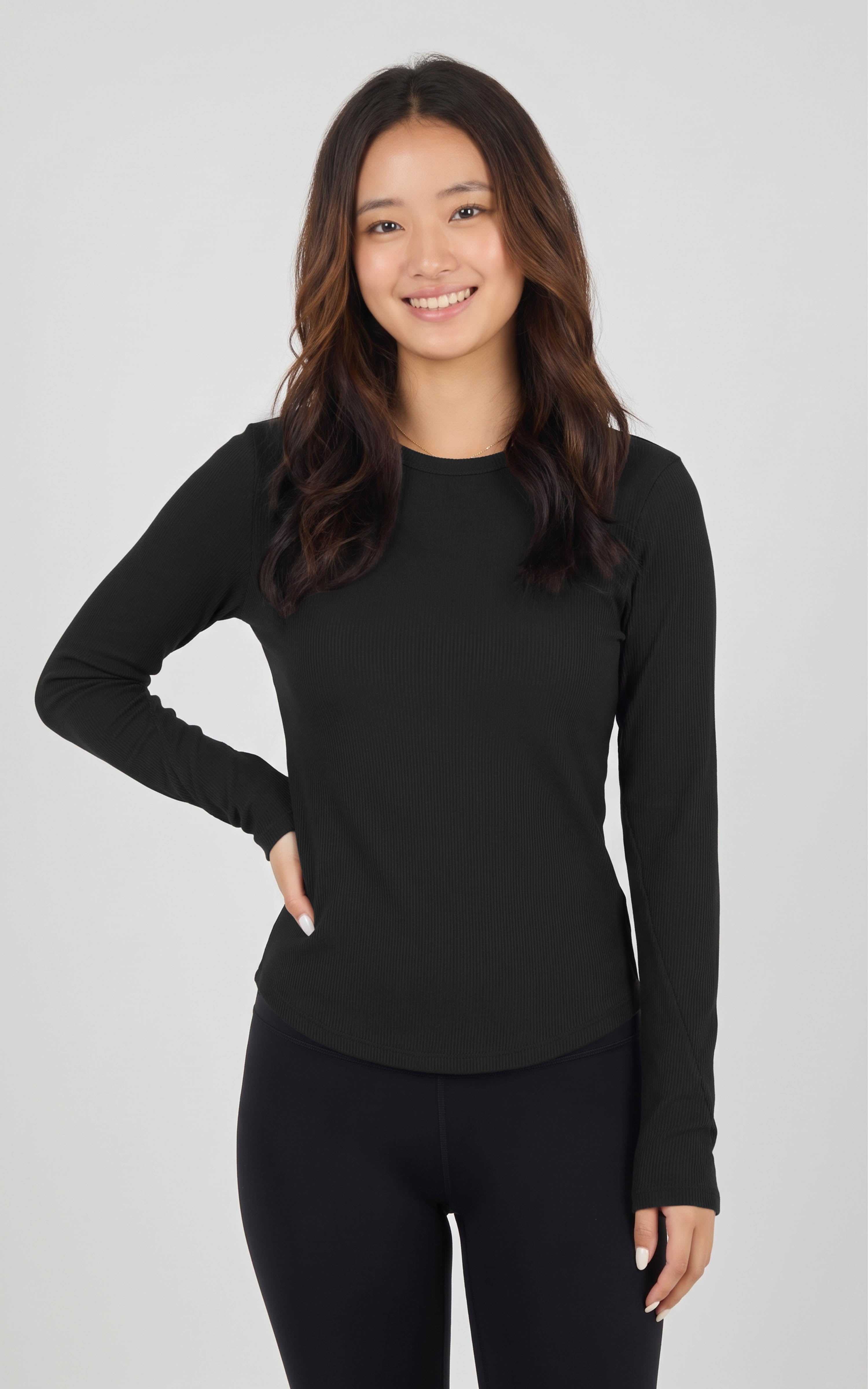 Soft Rib Liana long-sleeve two-pack | black 01  photography