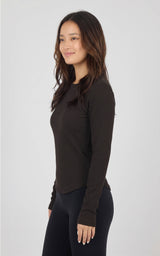 Soft Rib Liana long-sleeve two-pack | chocolate torte 02  photography