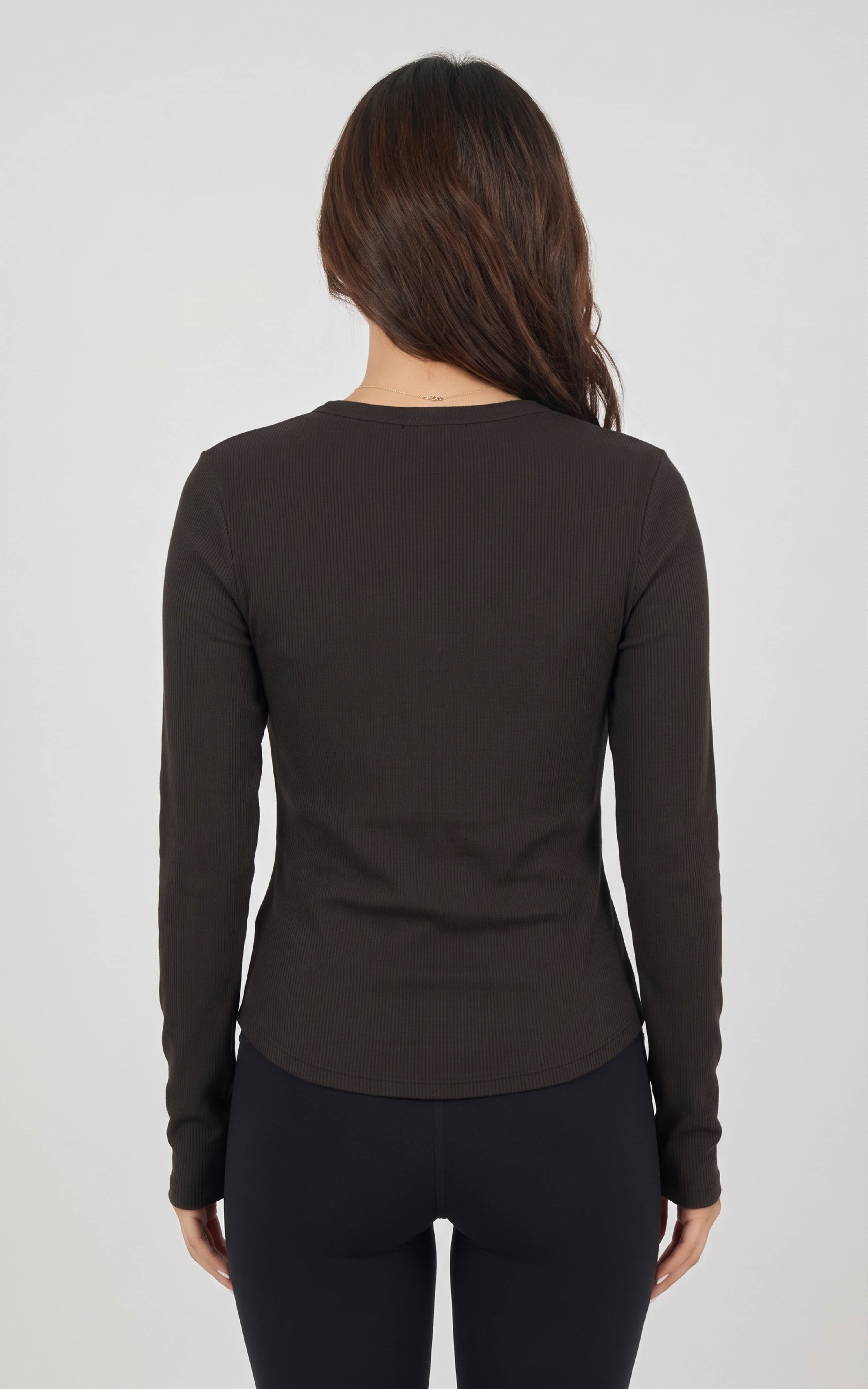 Soft Rib Liana long-sleeve two-pack | chocolate torte 03  photography