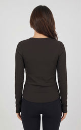 Soft Rib Liana long-sleeve two-pack | chocolate torte 03  photography