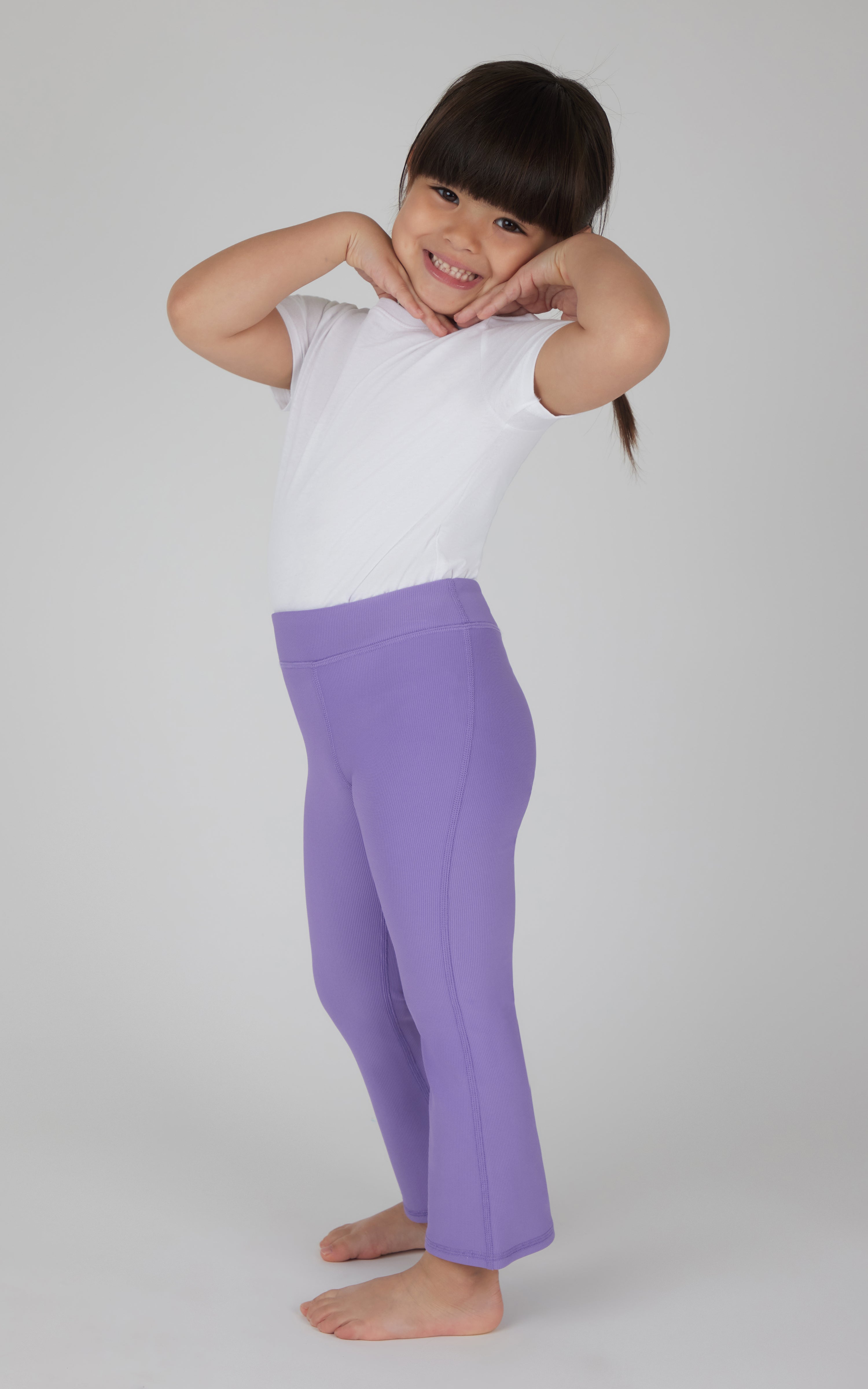Toddler Girls 2 PK Ribbed Flared Pant - 90 Degree by Reflex