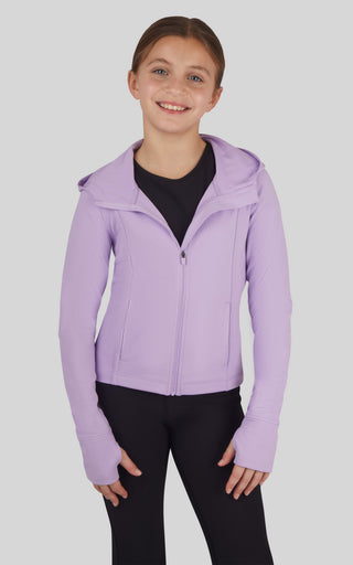 Girls Lux Full Zip Hooded Jacket - 90 Degree by Reflex
