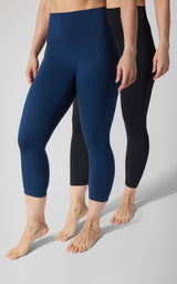 2 PK Interlock Side Pocket and Everyday Capris - 90 Degree by Reflex