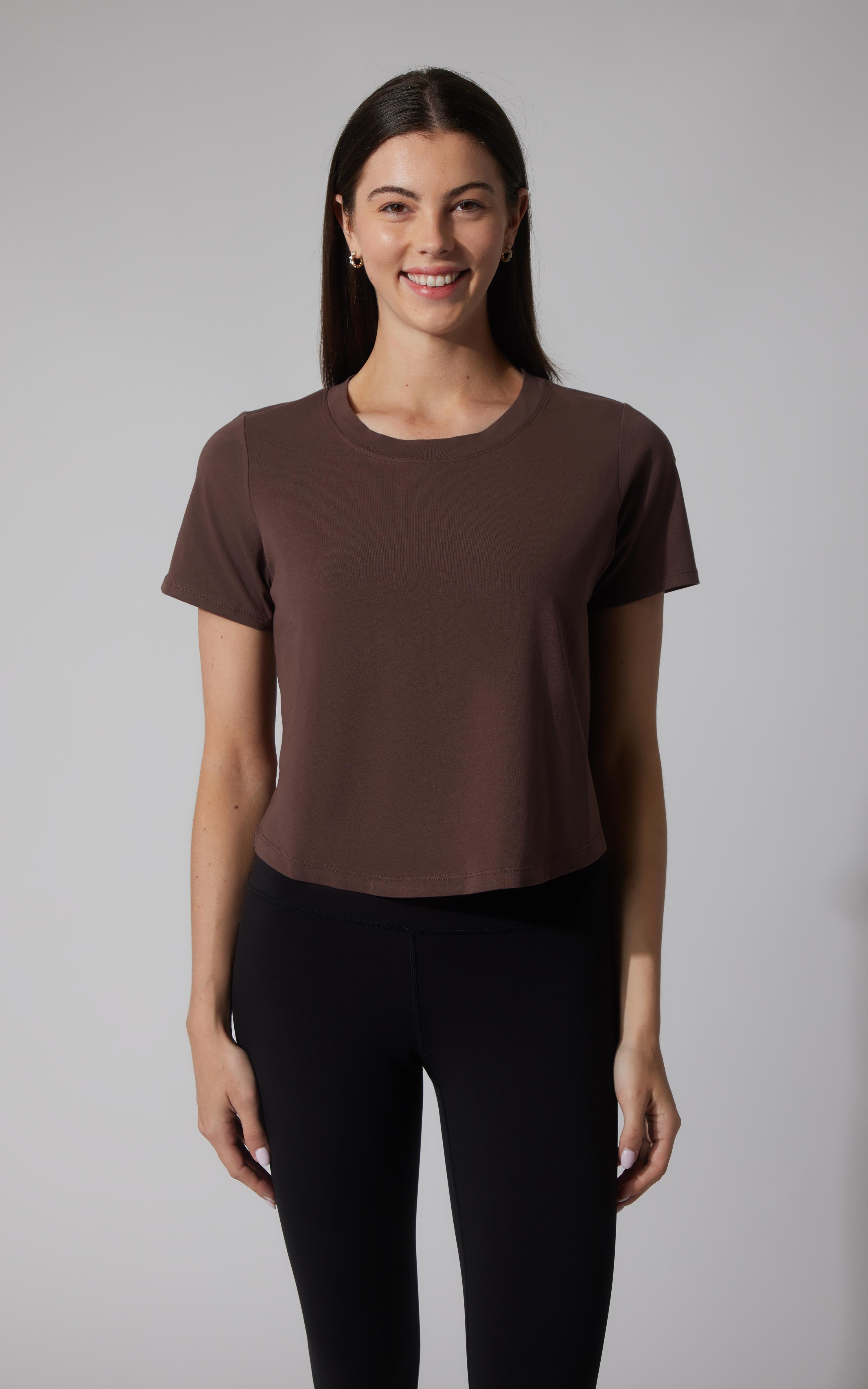 2 PK Airlite Cotton Boxy Cropped Short Sleeve Tee - 90 Degree by Reflex