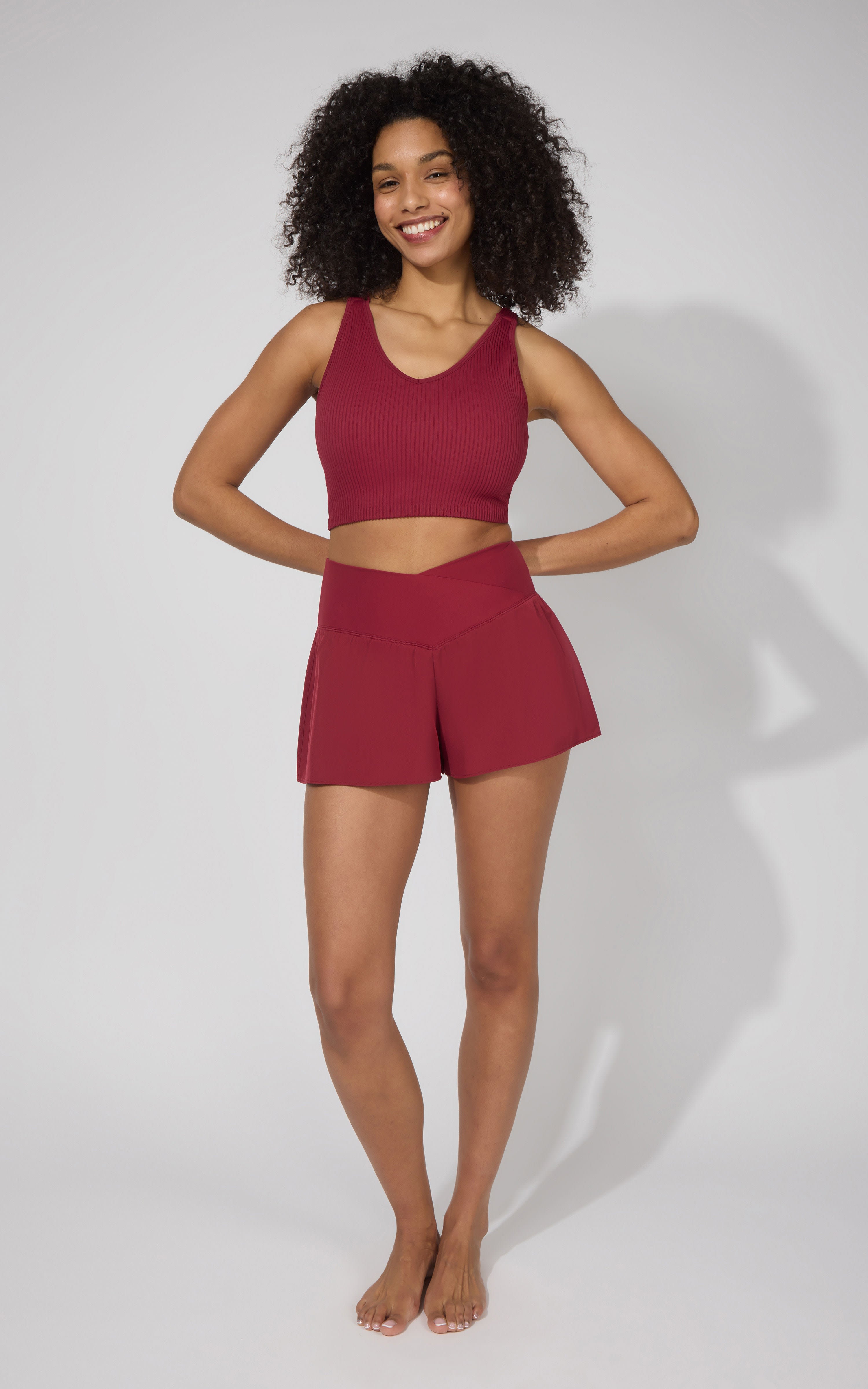Ribbed Alamo Bra Tank & Lightstreme Crossfire Short Set
