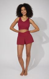 Ribbed Alamo Bra Tank & Lightstreme Crossfire Short Set