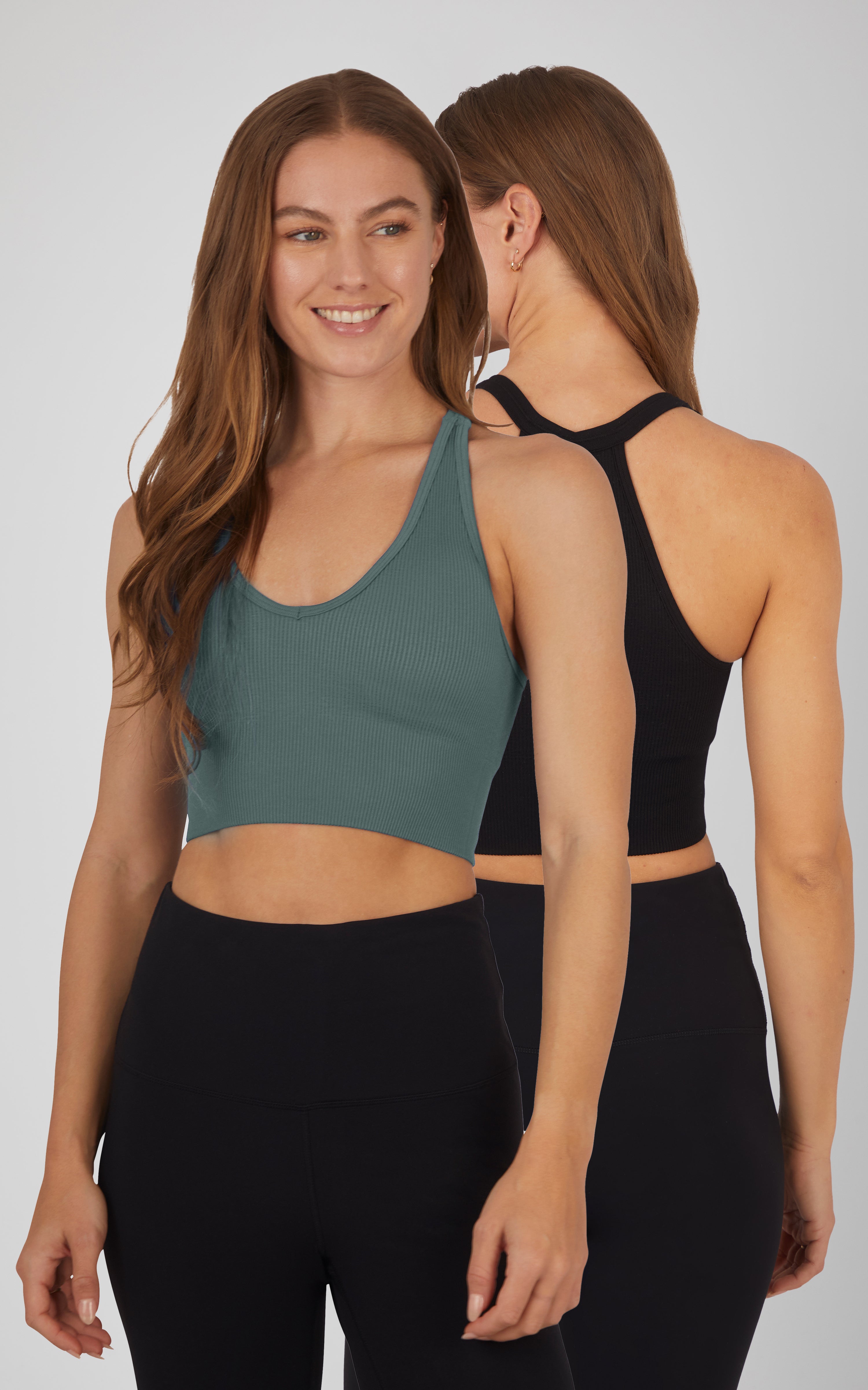 2 PK Ribbed Bralette - Our Earthy Story - 90 Degree by Reflex