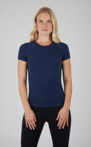 Seamless Active Short Sleeve Top - Our Earthy Story - 90 Degree by Reflex