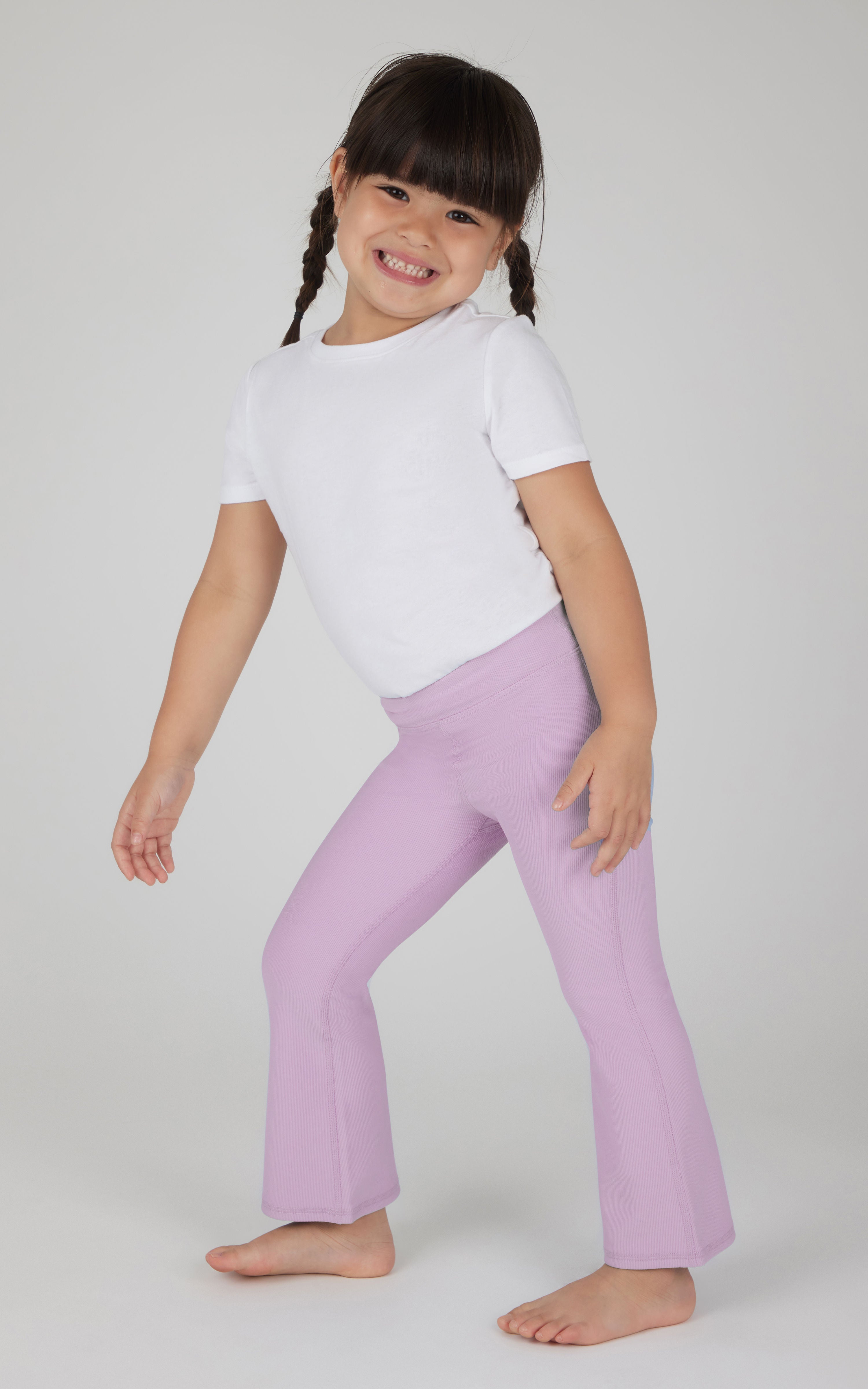 Toddler Girls 2 PK Ribbed Flared Pant - 90 Degree by Reflex