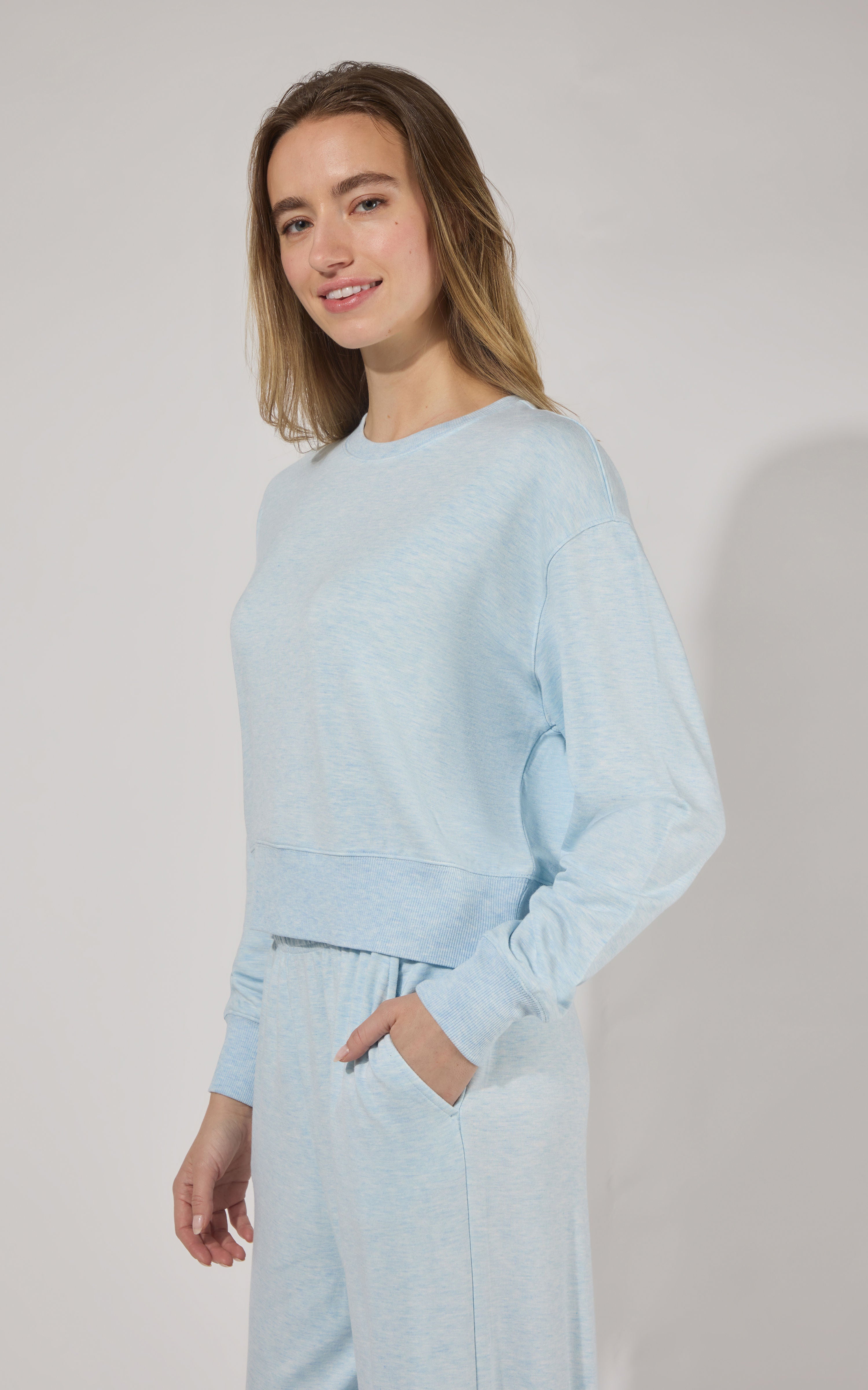 Modal Terry Crew Long Sleeve - 90 Degree by Reflex