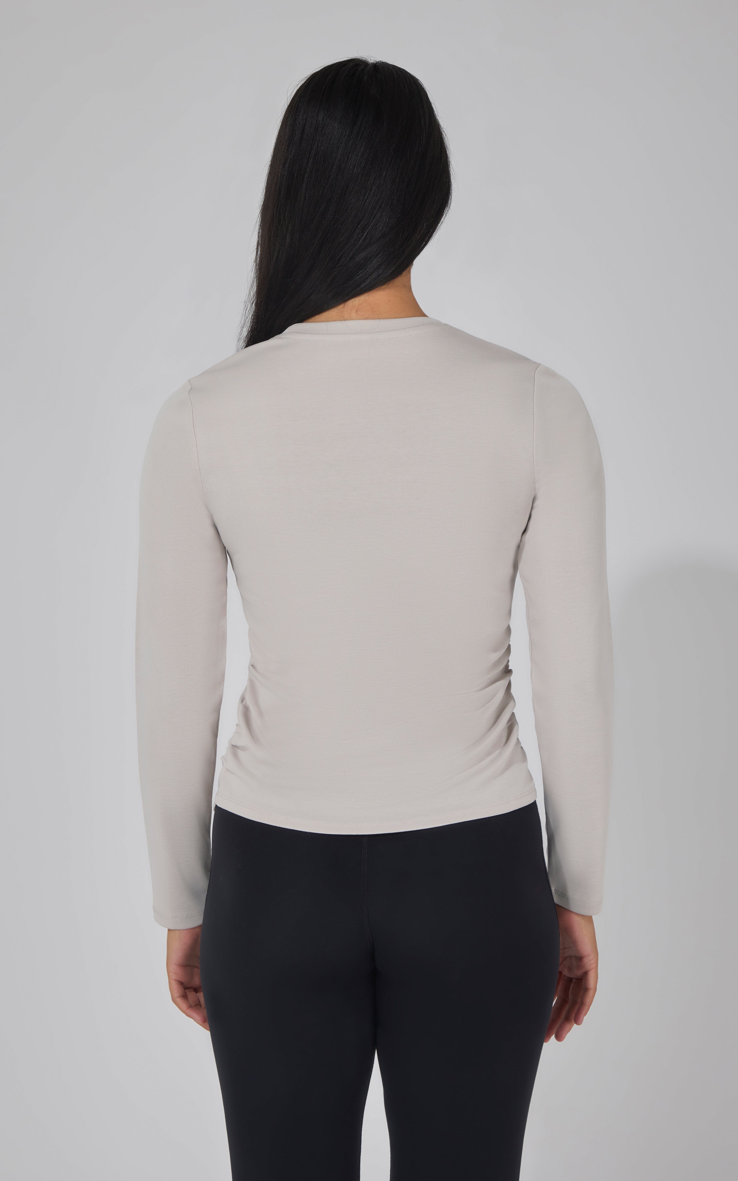 Yogalicious 2 PK Side Ruched Long Sleeve Top - 90 Degree by Reflex
