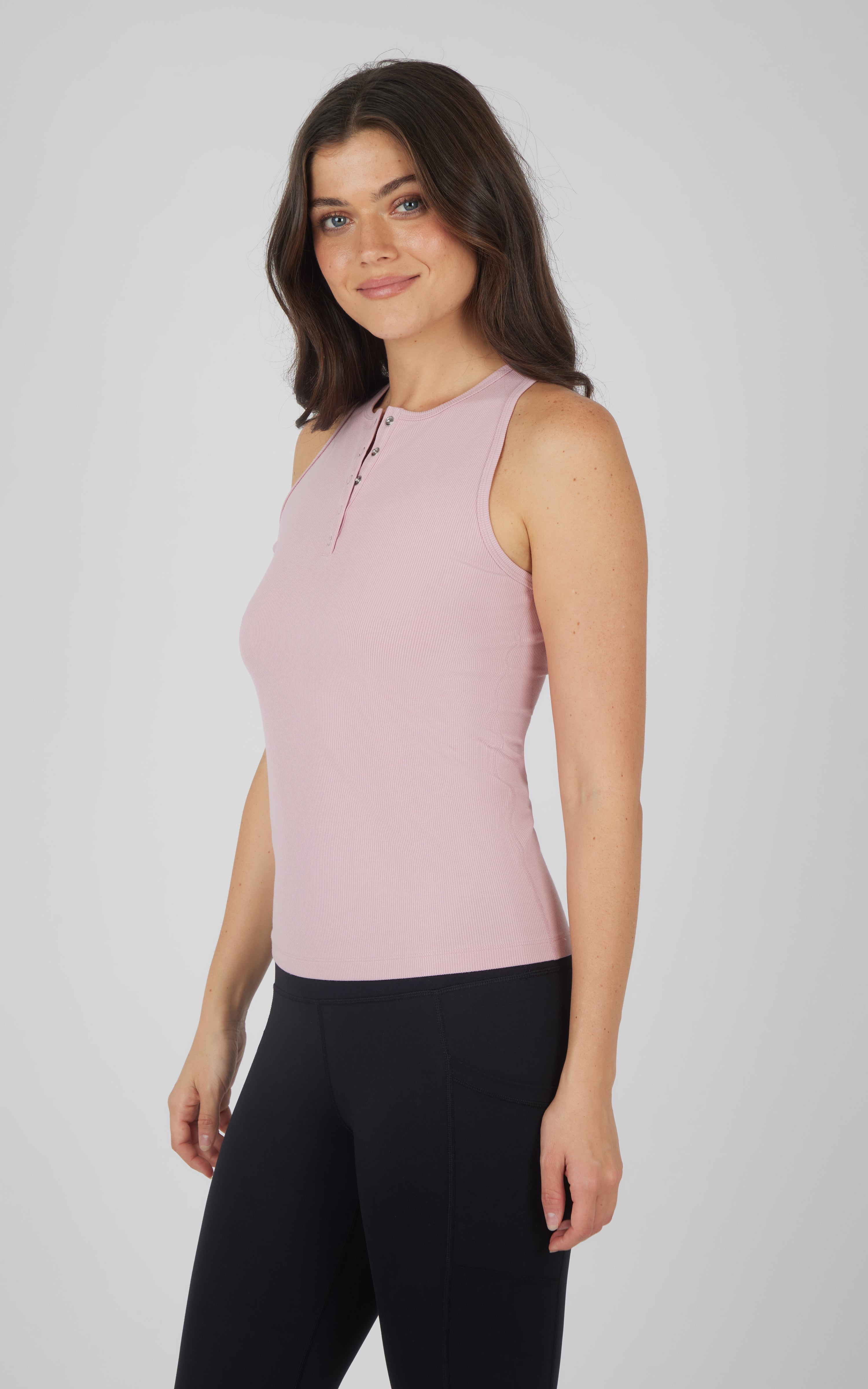Heavenly Rib Henley Tank - 90 Degree by Reflex