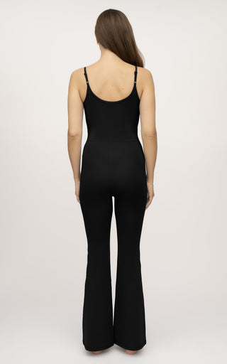 Illusion Ribbed Flare Jumpsuit - 90 Degree by Reflex