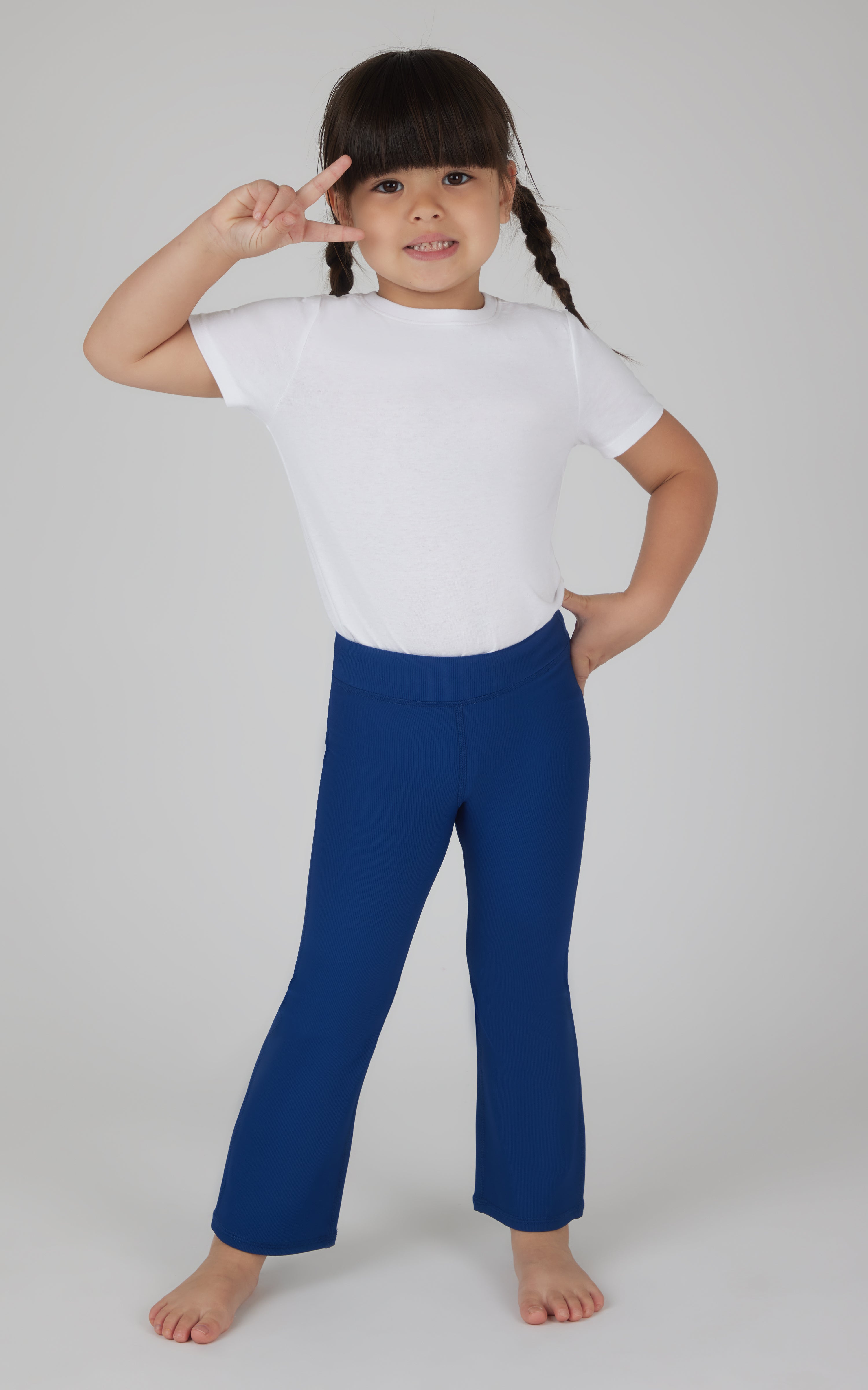 Toddler Girls 2 PK Ribbed Flared Pant - 90 Degree by Reflex