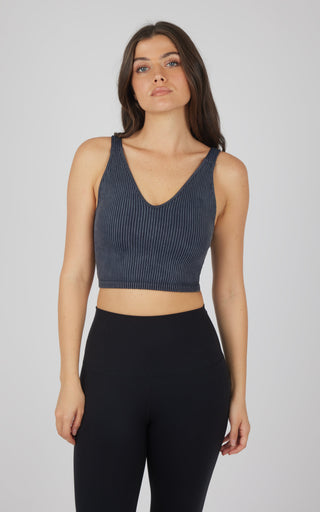 2 PK Stone Wash V-Neck Tank - Our Stone Story - 90 Degree by Reflex
