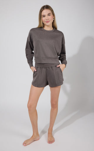 Softlite Pullover Sweatshirt and Short Set - 90 Degree by Reflex
