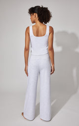 Terry Corset Tank & Fleece Wide Leg Pant Set - 90 Degree by Reflex