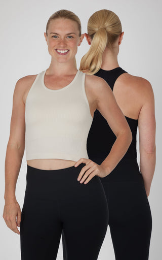 2 PK Racerback Tank with Built in  Bra - Our Petal Tone Story - 90 Degree by Reflex
