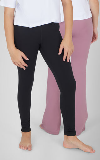 Girls 2 Pack Polarlux Everyday Full Length Tight and Polarlux Everyday Flared Leg Pant - 90 Degree by Reflex