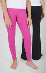 Girls 2 Pack Polarlux Everyday Full Length Tight and Polarlux Everyday Flared Leg Pant - 90 Degree by Reflex