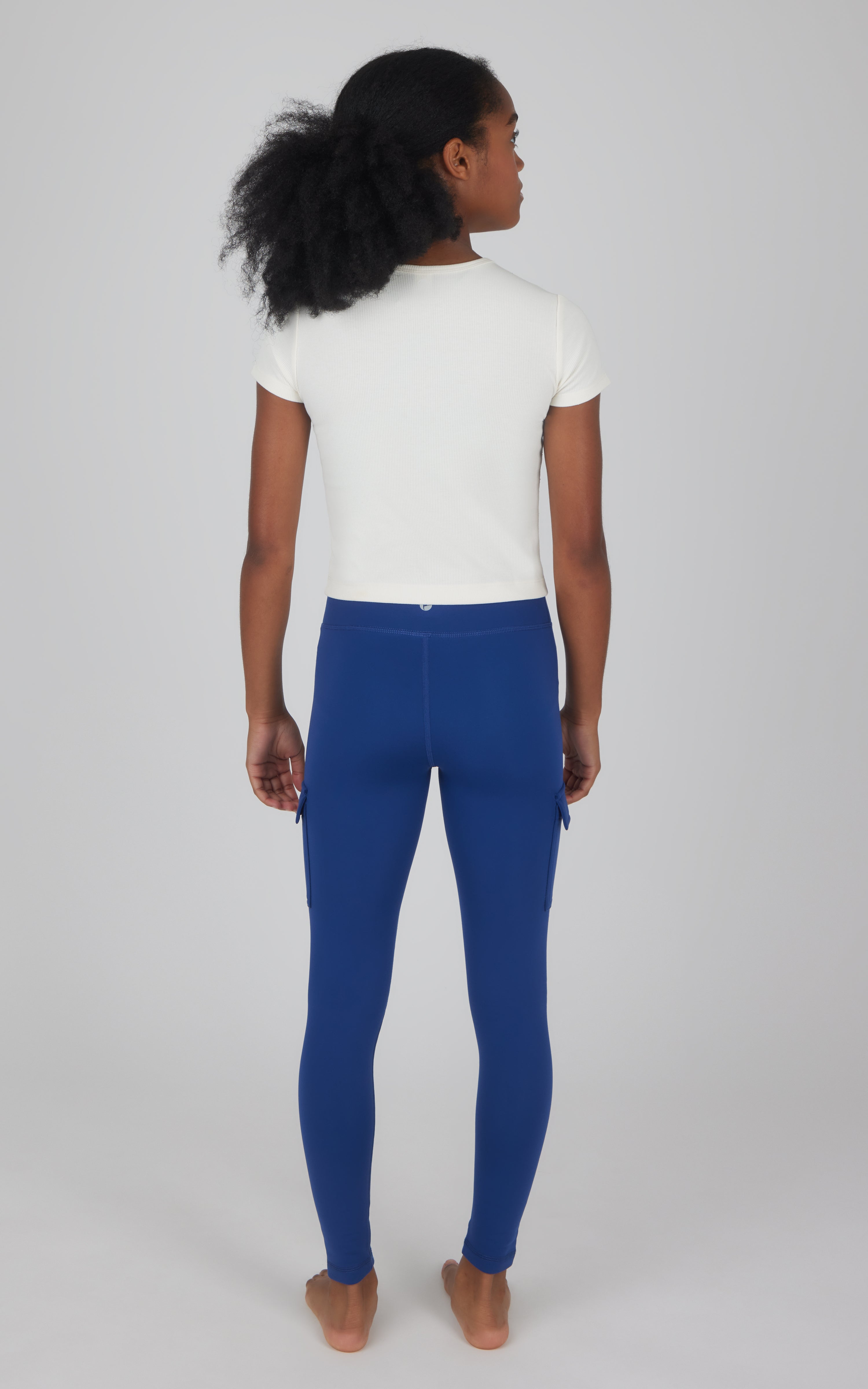 Girls 2 PK Polarlux Everyday Cargo Pocket Legging + Everyday Basic Legging - 90 Degree by Reflex