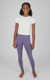 Girls 2 PK Polarlux Everyday Cargo Pocket Legging + Everyday Basic Legging - 90 Degree by Reflex