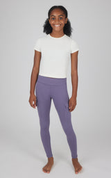 Girls 2 PK Polarlux Everyday Cargo Pocket Legging + Everyday Basic Legging - 90 Degree by Reflex