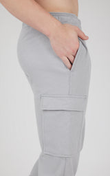 Mens Ultra Melange James Fleece Cargo Jogger - 90 Degree by Reflex