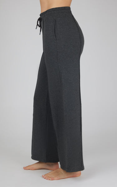 【ODOR】Molly wide jogger Brushed Terry Molly High Waist Wide Leg Pintuck Sweatpants