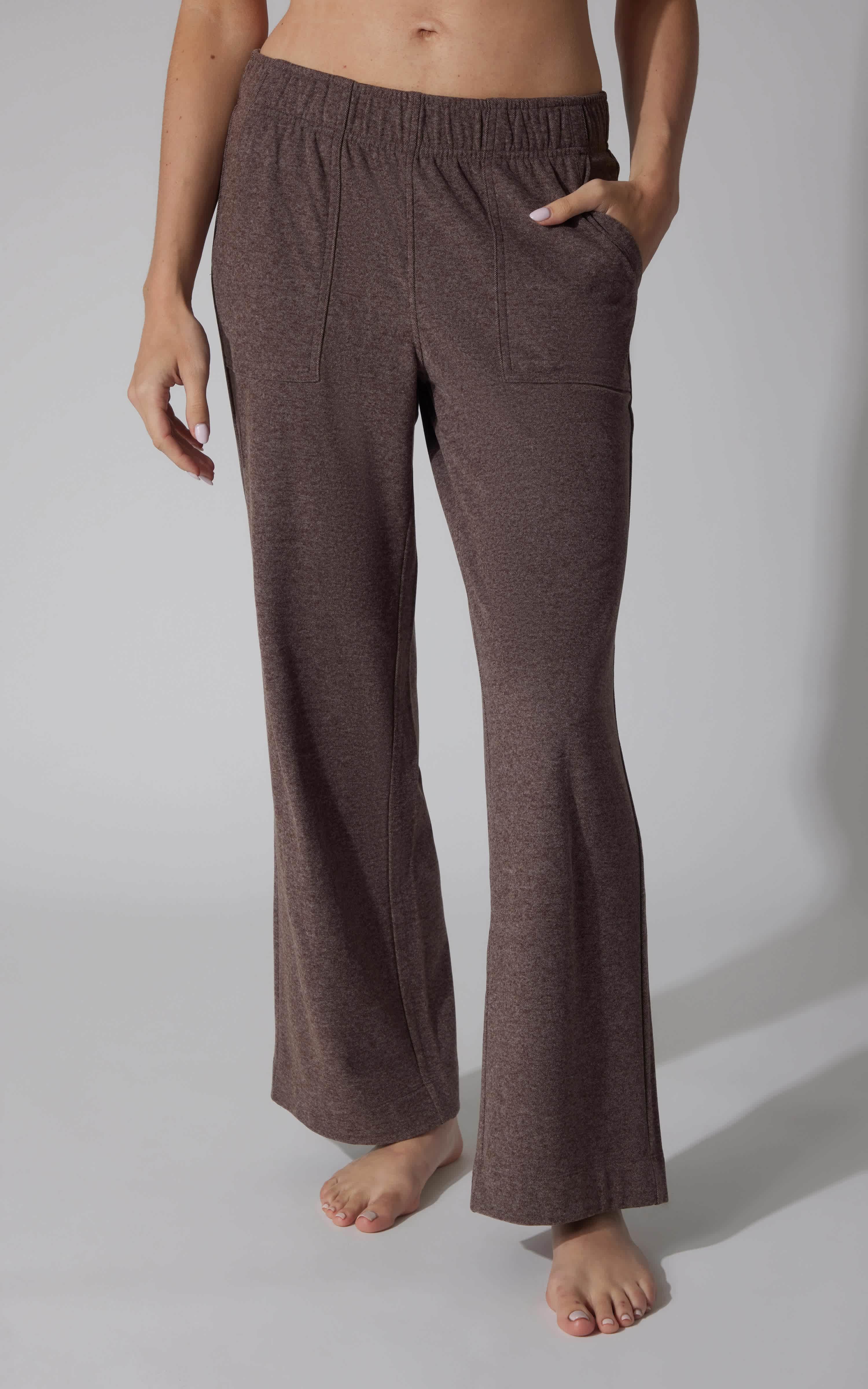 Marled Pique Daisy Wide Leg Pant - 90 Degree by Reflex