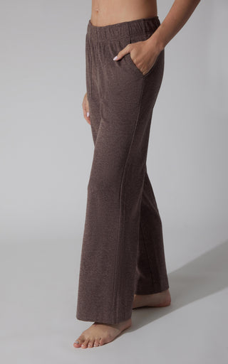 Marled Pique Wide Leg Pant