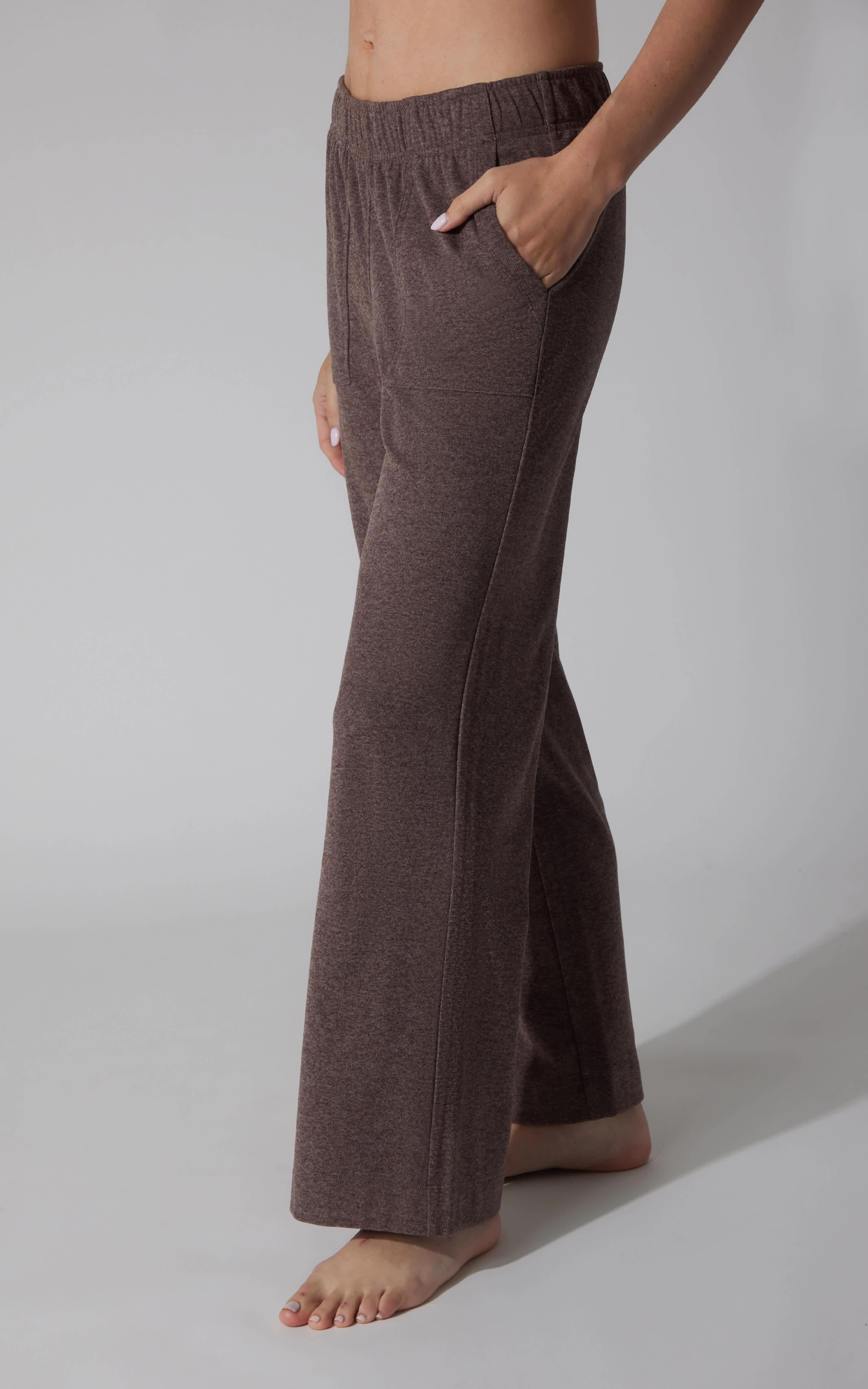 Marled Pique Daisy Wide Leg Pant - 90 Degree by Reflex