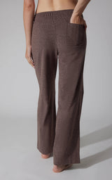 Marled Pique Daisy Wide Leg Pant - 90 Degree by Reflex