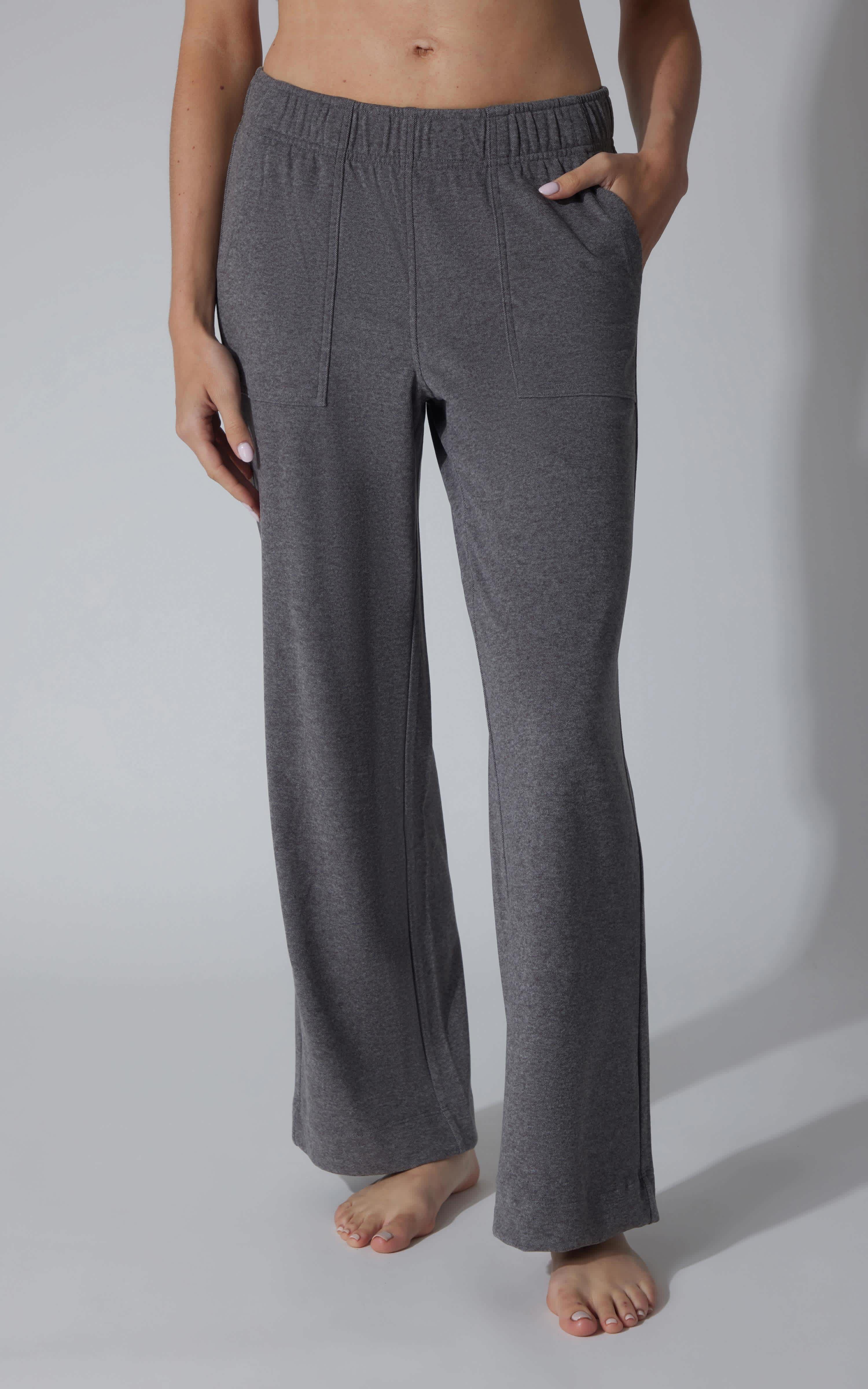 Marled Pique Daisy Wide Leg Pant - 90 Degree by Reflex
