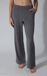 Marled Pique Daisy Wide Leg Pant - 90 Degree by Reflex