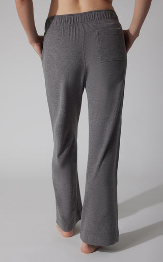 Marled Pique Wide Leg Pant