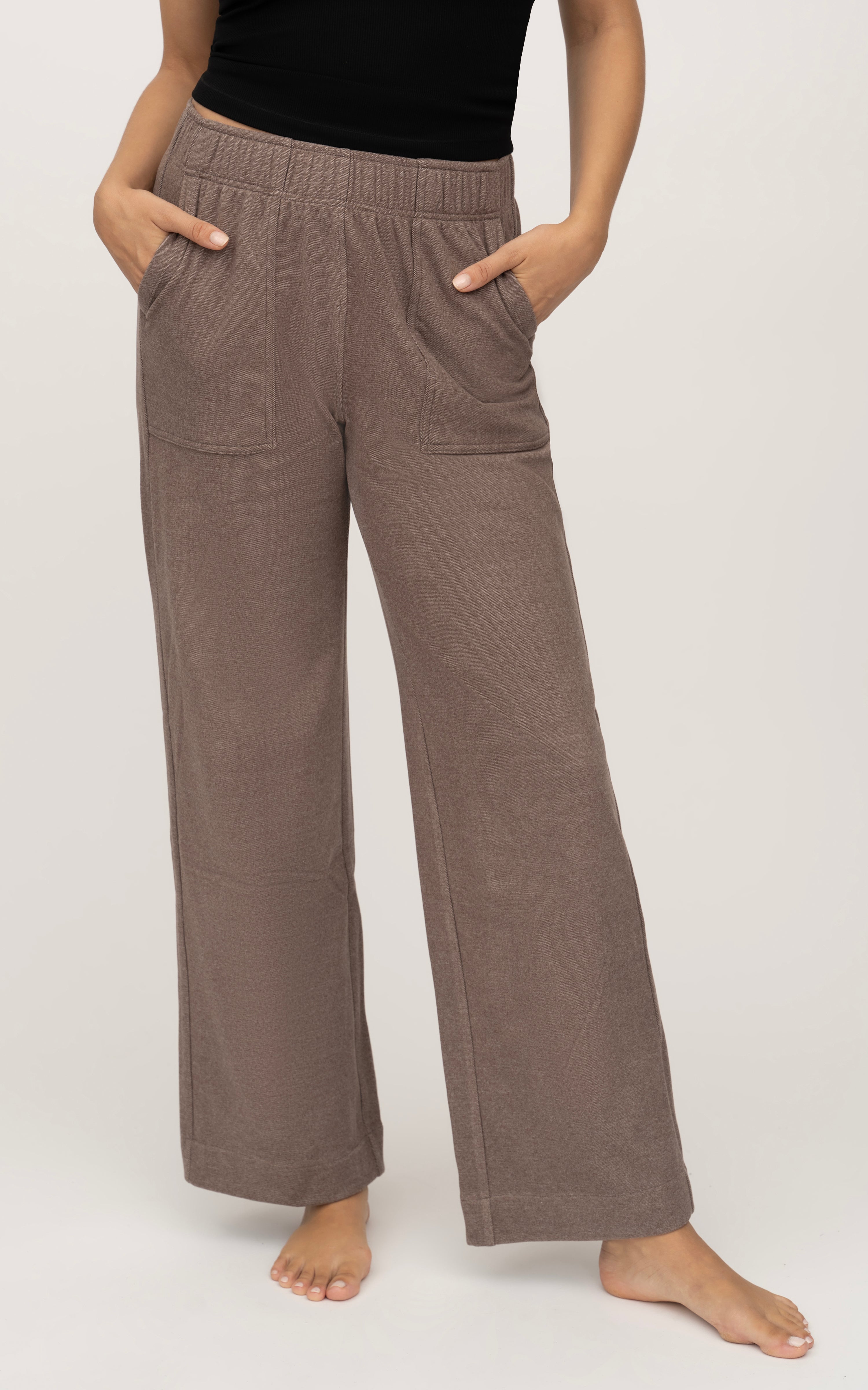 Marled Pique Daisy Wide Leg