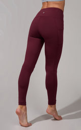 Cold Gear High Waist Fleece Lined Legging with Side Pockets - 90 Degree by Reflex