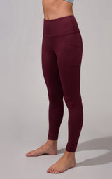 Cold Gear High Waist Fleece Lined Legging with Side Pockets - 90 Degree by Reflex