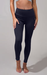 Cold Gear High Waist Fleece Lined Legging with Side Pockets - 90 Degree by Reflex