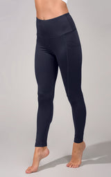 Cold Gear High Waist Fleece Lined Legging with Side Pockets - 90 Degree by Reflex
