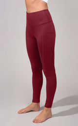 Cold Gear High Waist Fleece Lined Legging with Side Pockets - 90 Degree by Reflex