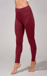 Cold Gear High Waist Fleece Lined Legging with Side Pockets - 90 Degree by Reflex