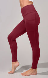 Cold Gear High Waist Fleece Lined Legging with Side Pockets - 90 Degree by Reflex
