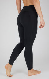 Cold Gear High Waist Fleece Lined Legging with Side Pockets - 90 Degree by Reflex