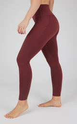 Cold Gear High Waist Fleece Lined Legging with Side Pockets - 90 Degree by Reflex