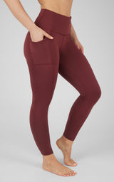 Cold Gear High Waist Fleece Lined Legging with Side Pockets - 90 Degree by Reflex