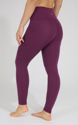 Cold Gear High Waist Fleece Lined Legging with Side Pockets - 90 Degree by Reflex